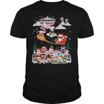 

New Men T shirt Fashion Goku Jiren Zeno and Kame Santa Claus Dragon Ball Christmas Shirt Size S-3XL