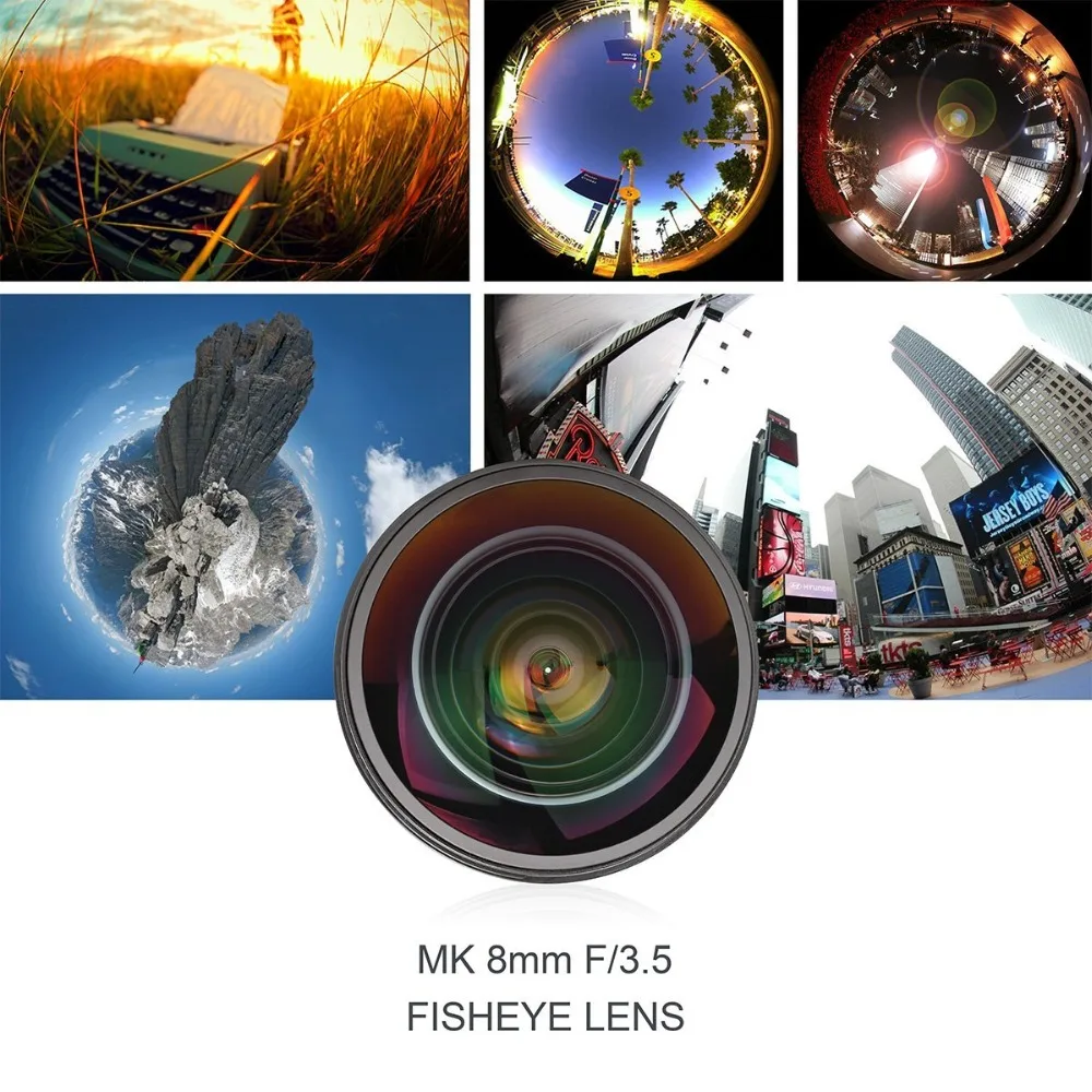 Объектив рыбий глаз Meike 8 мм f3.5 для камер Sony A6300 A6000 A5100 A5000 A6600 A6400 A6100 NEX7 NEX6 NEX3 A7II с APS