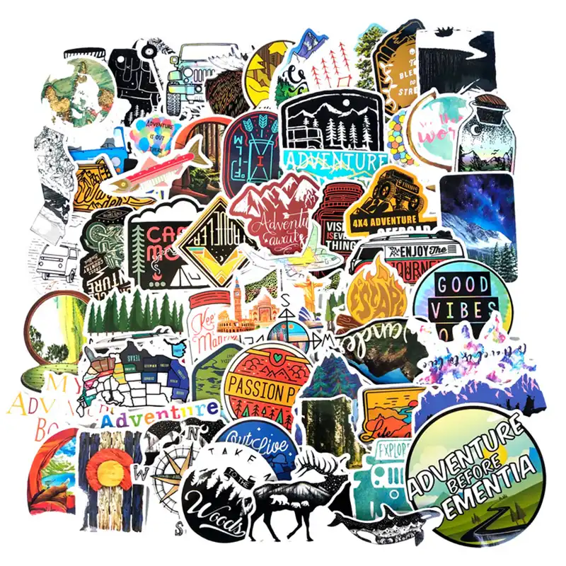 Sticker for Water bottle Laptop Running Hiking PIINE Adventure Classic Sticker Outdoors Sports Gift for Him Cycling Fun