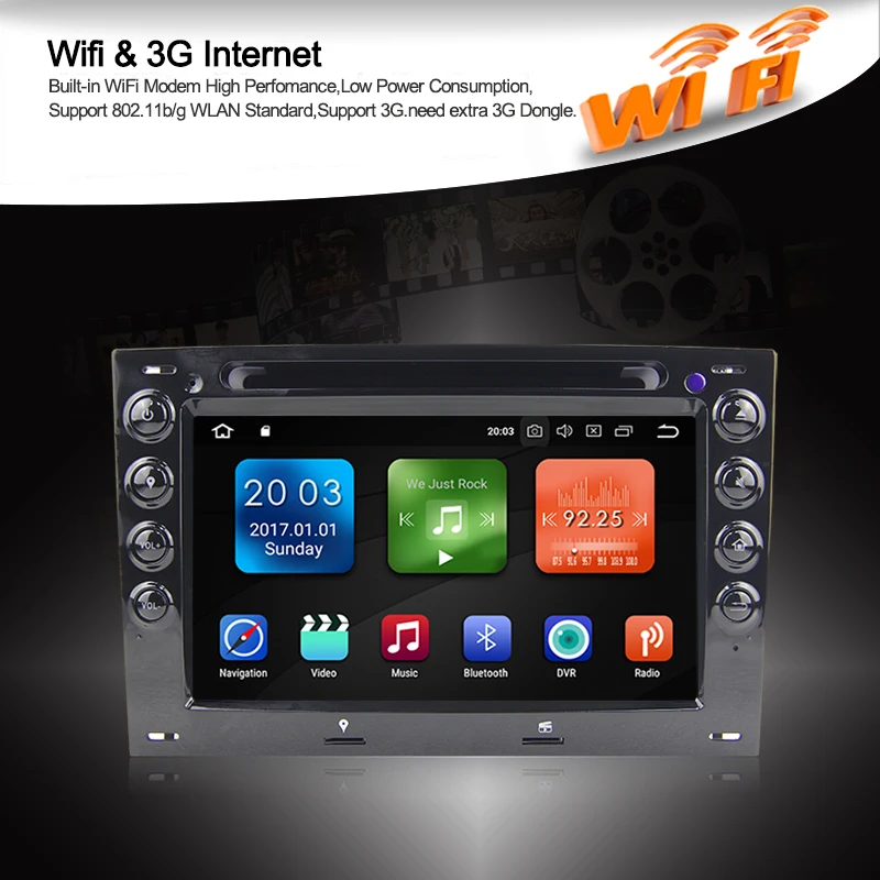 Perfect 4G RAM Android 8.0 Car DVD CD Player for Renault Megane 2 2003-2010 multimedia Radio GPS Stereo GPS Navigation PC Head unit wifi 32