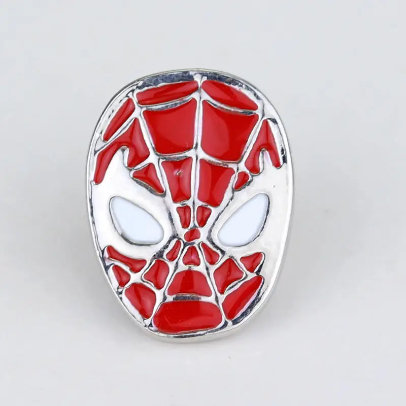 

Free shipping Spiderman Red Mask brooches Pin high quality superhero brooch lapel pin badge men birthday gift movie jewelry