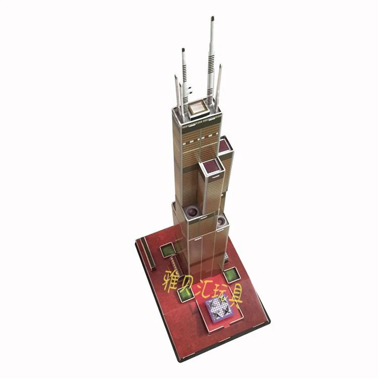 Игрушек! 3D головоломка игрушка бумажная модель великая архитектура мира США Уиллис башня Сирс башня подарок на день рождения 1 шт