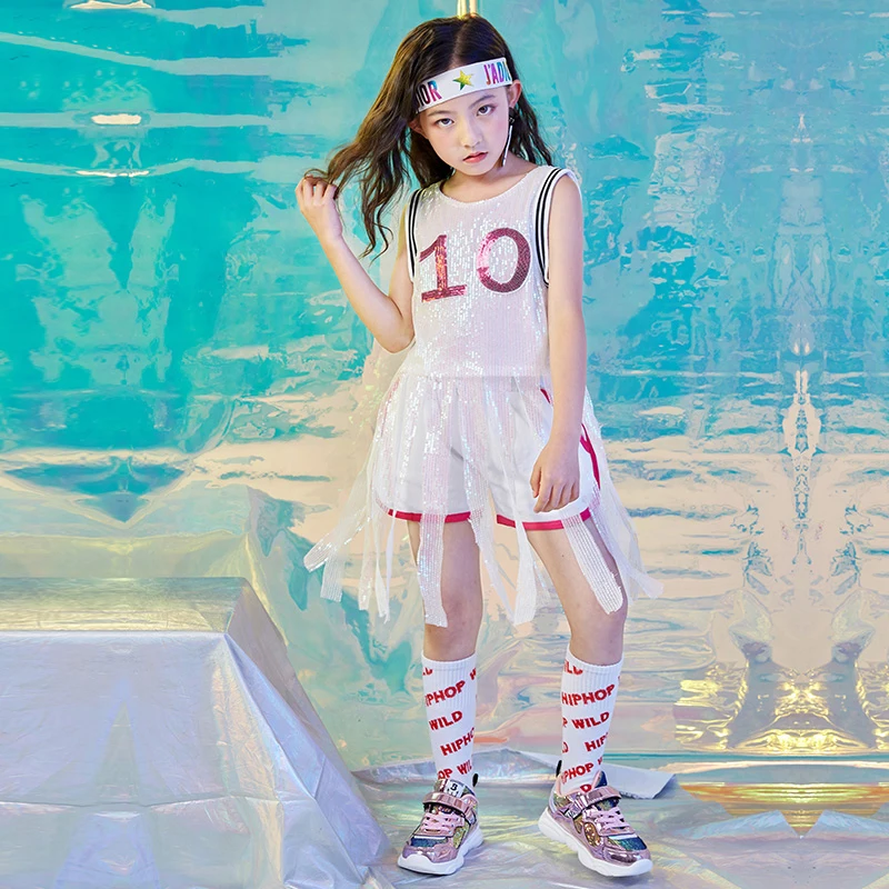 

New Children'S Jazz Modern Dance Costumes Girls Cheerleader Costums Kids Hip Hop Dance Costume Street Dance Costume Sets DQS1537