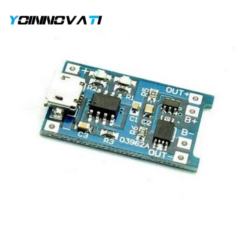 

Free shipping 3.7v 3.6V 4.2V 1A Micro USB 18650 Lithium Battery Charging Board Charger Module+Protection Dual Functions