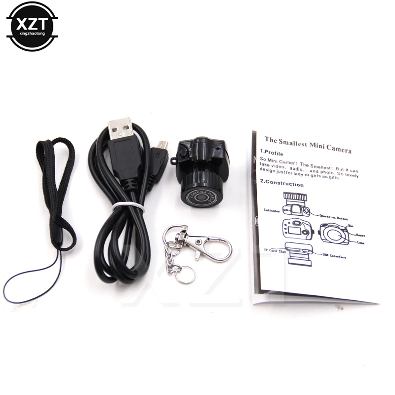 Y2000 Mini Portable Camera HD CMOS 2.0 Mega Pixel Pocket Video Audio Digital Mini Camcorder 640*480 480P DV DVR 720P