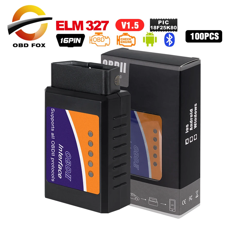 Новые Super Mini elm327 V1.5 bluetooth OBD2 ELM 327 V2.1 автомобильный диагностический инструмент ELM327 WI-FI USB работать на Android 100 шт./лот