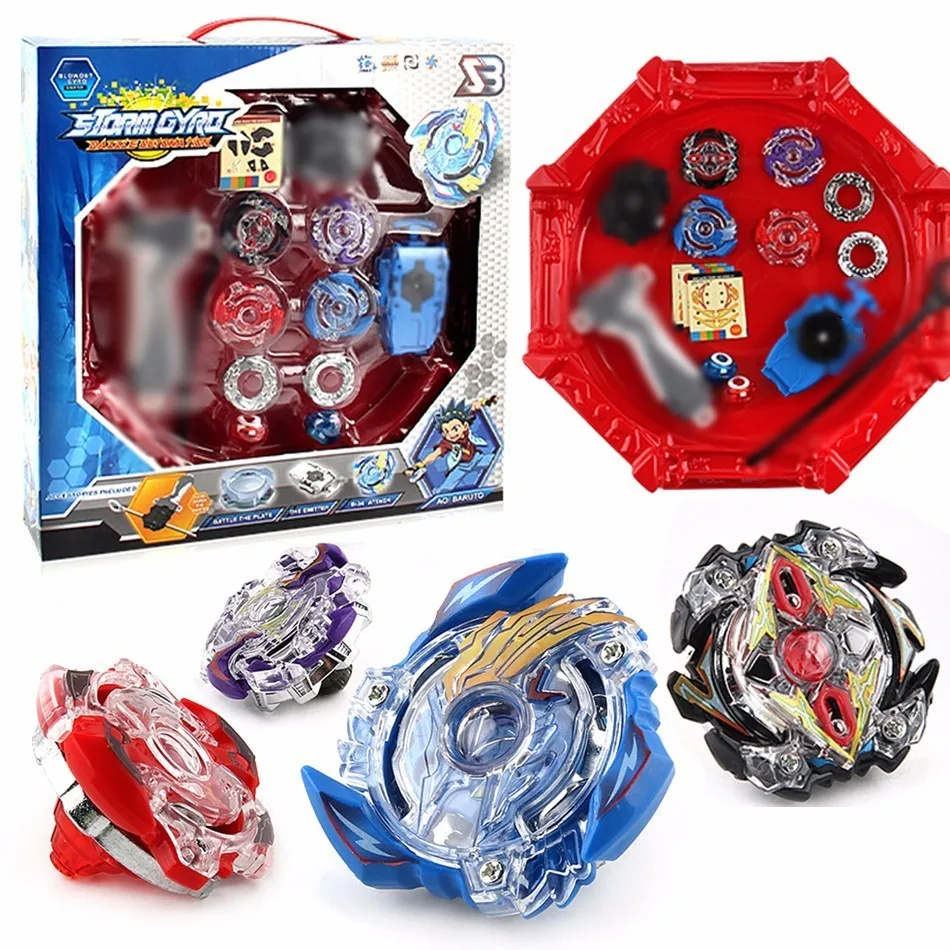 

Colorful Box Beyblade Burst For Sale Metal Fusion 4D BB807D B66 B48 B34 B35 B59 B41 Launcher Spinning Top Set Kids Game Toys