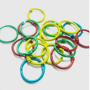 

Wholesale 1000PCS Multicolor Metal Loose Leaf Book Binding Ring Key Chains Clip Album Scrapbook Craft Photo Split Tool-Free Ship