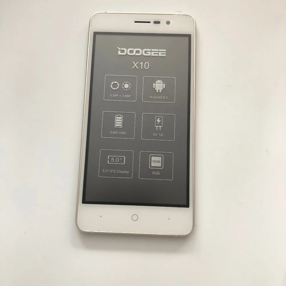 

Used LCD Display Screen + Touch Screen + Frame For Doogee X10 MTK6570 Dual Core 5.0 Inch 854x480