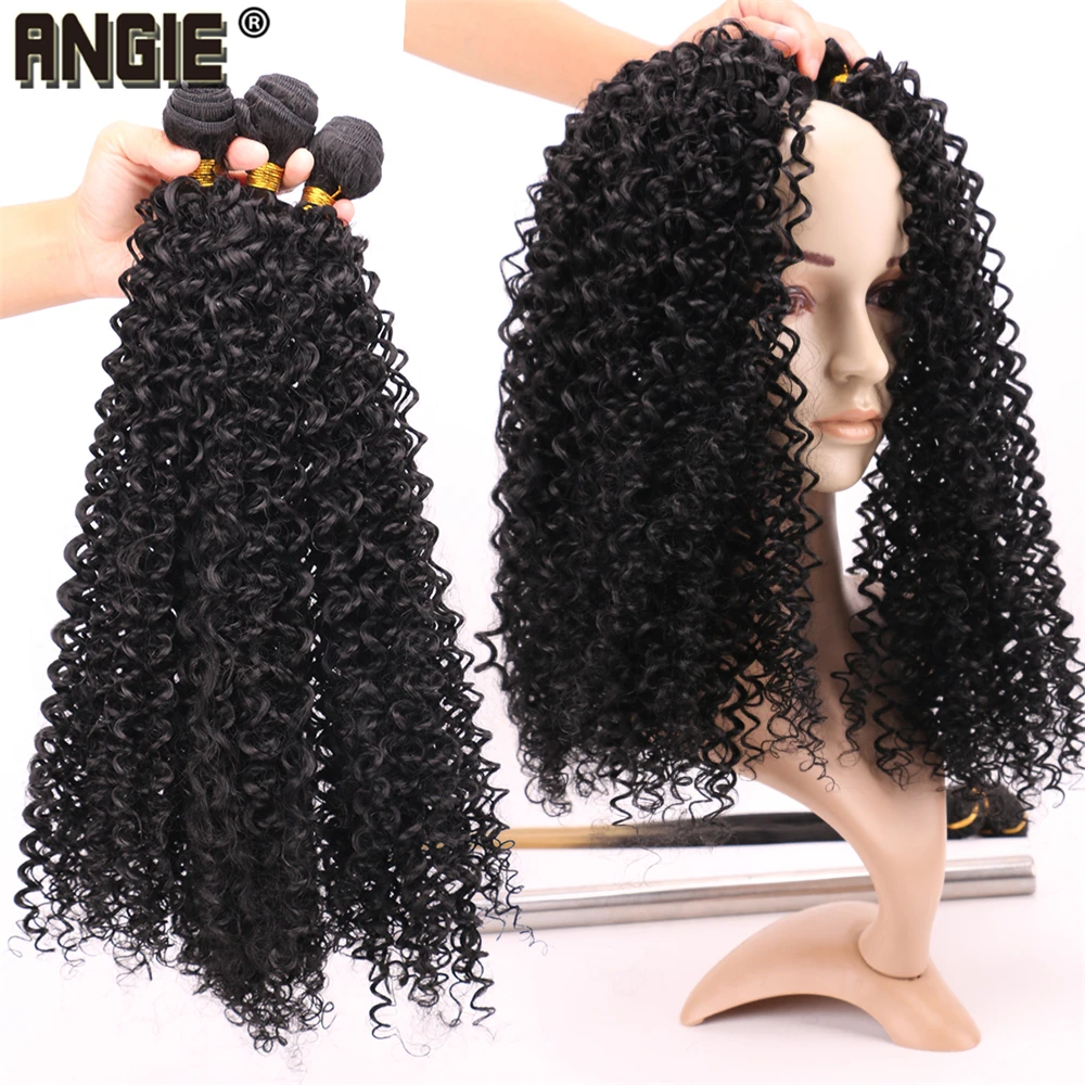 Synthetic Hair Extensions Afro Kinky Curly Hair Bundles 16-30 inch Long Weaving hair extensions