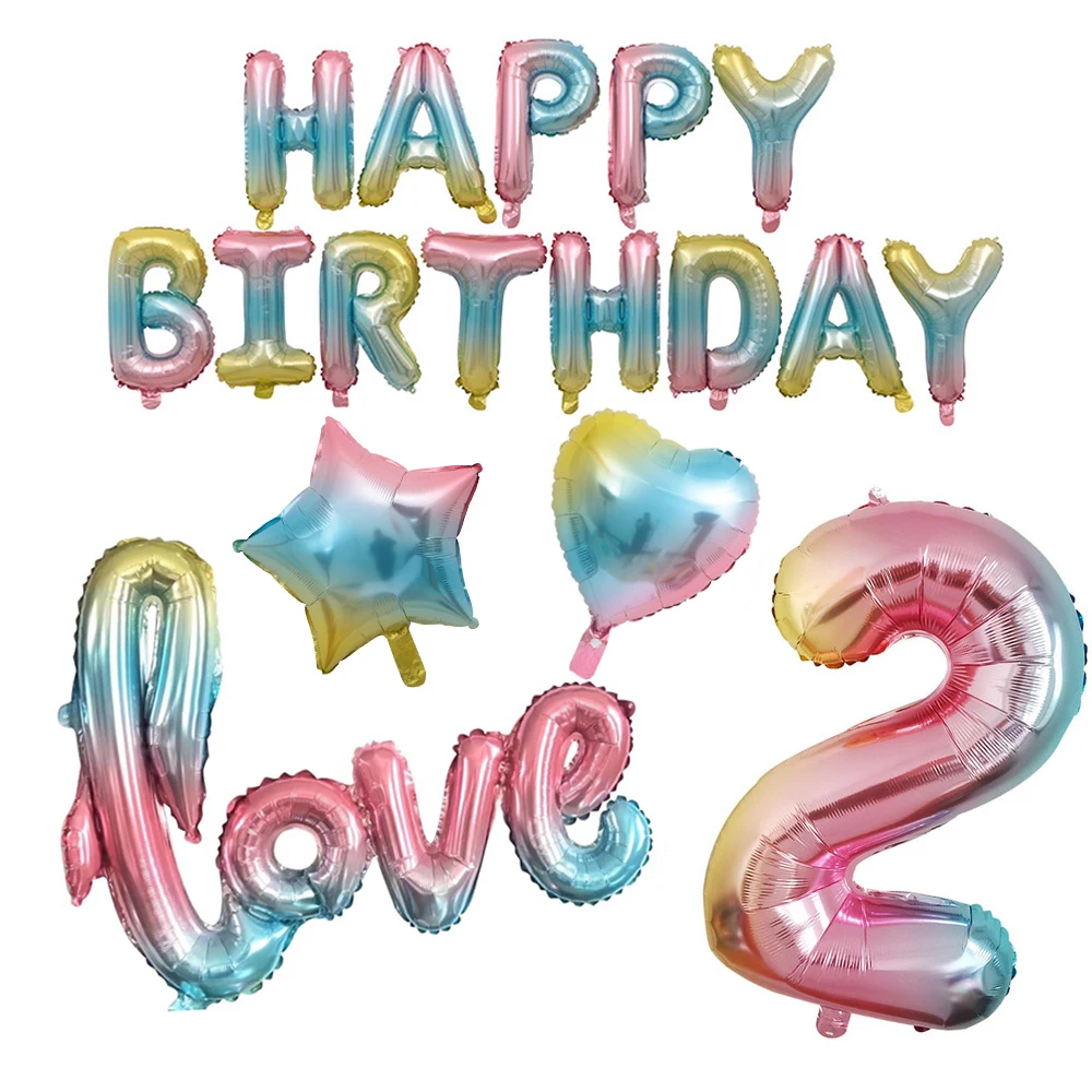 32 дюймовый фотофольгированный шар шарик с днем рождения из алюминиевой пленки