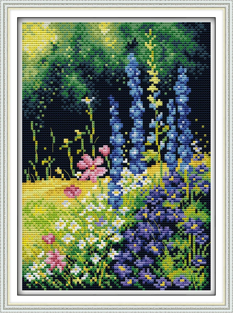 Beautiful Flowers decor painting NKF counted printed on the canvas DMC kits DIY Cross Stitch embroidery needlework Set