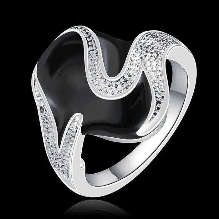 

Hot Selling 925 jewelry silver plated wedding ring Elliptical stone anel feminino jewellery SMTR667