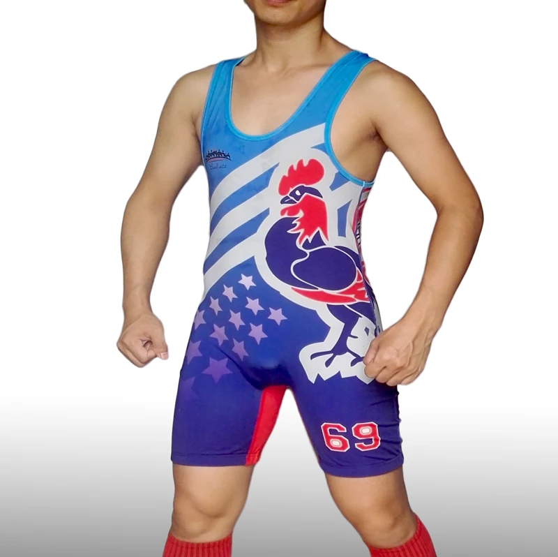 Badiace Cock 69 Tights Custom Mens Wrestling Singlet Professional