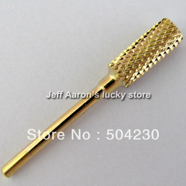

1PC Professional Gold coated Titanium Carbide Nail Drill Bits Set For Electric Nail Drill Machine Kit 3/32" Wholesale