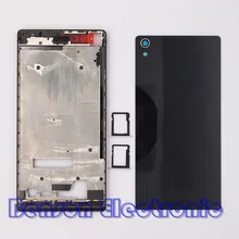 Baansam ЖК передняя панель Стекло Батарея задняя крышка лотка sim-карты для huawei Ascend P7 Корпус чехол с Мощность кнопки регулировки громкости
