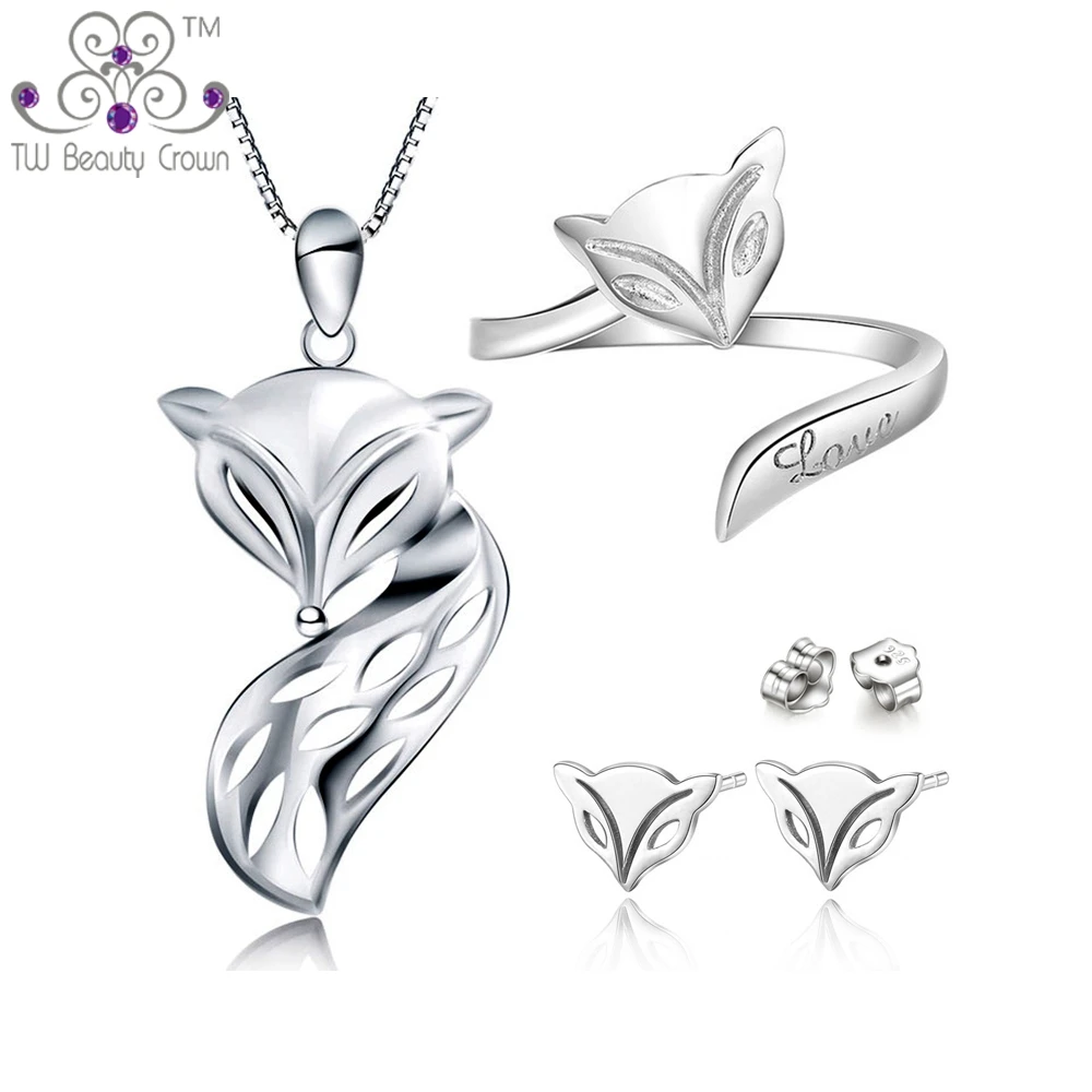 Женский ювелирный комплект из колье и серёг серебра 925 пробы|fashion jewelry set|jewelry