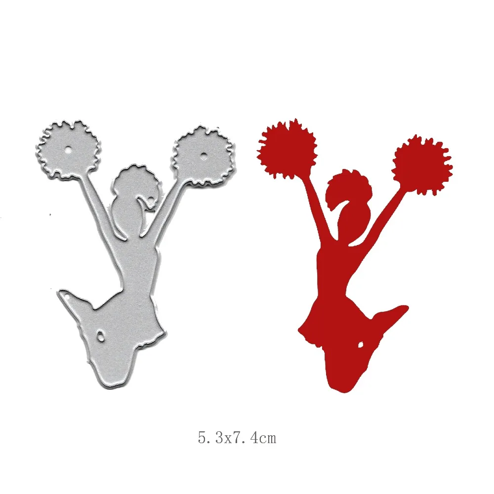 

New Cheerleader Metal Cutting Dies for Scrapbooking DIY Album Embossing Folder Paper Cards Maker Decor Template Stencils Craft