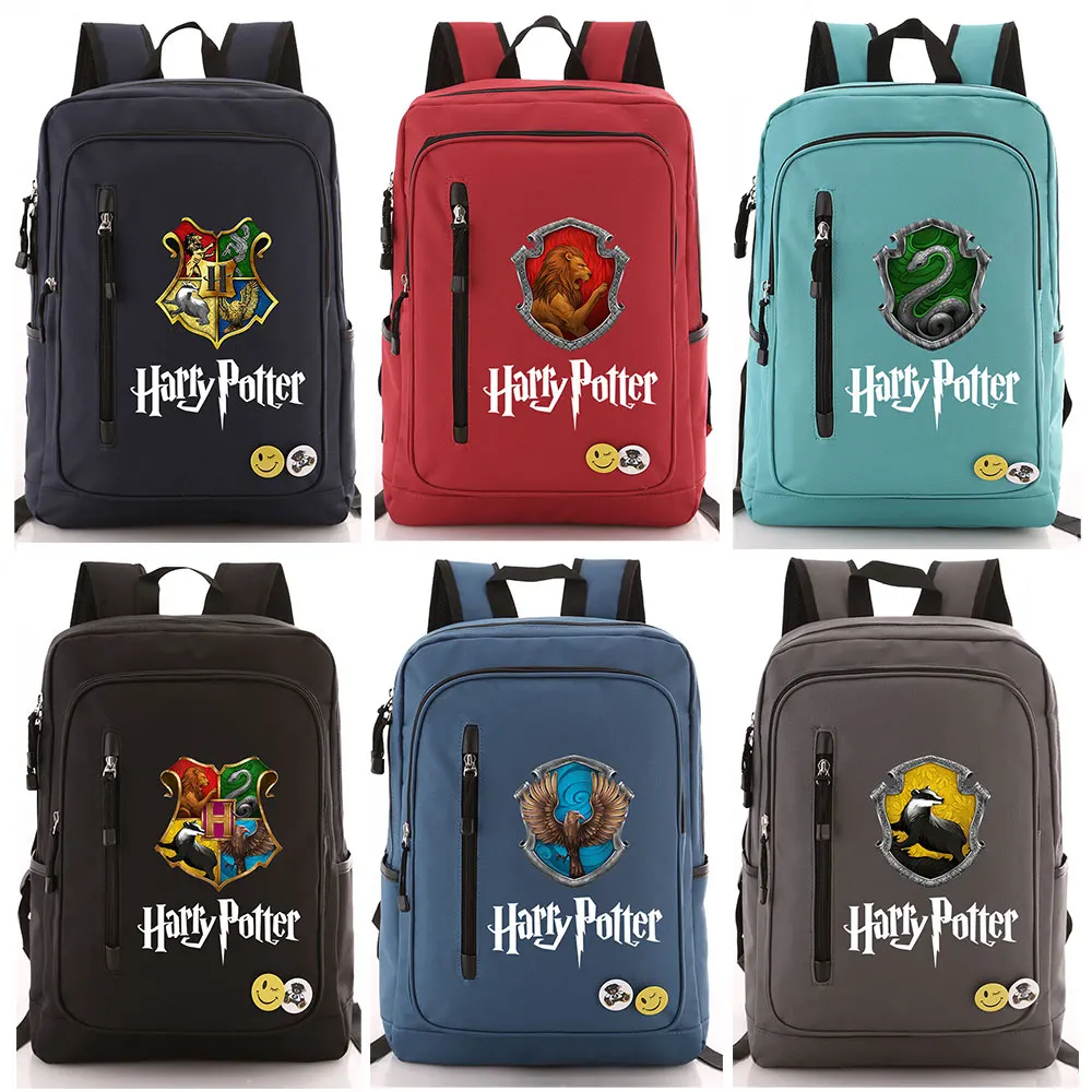 

Fashion Letter Harry Potter Slytherin Gryffindor Boy Girl School bag Women Zip Bagpack Teenagers Schoolbags Men Student Backpack
