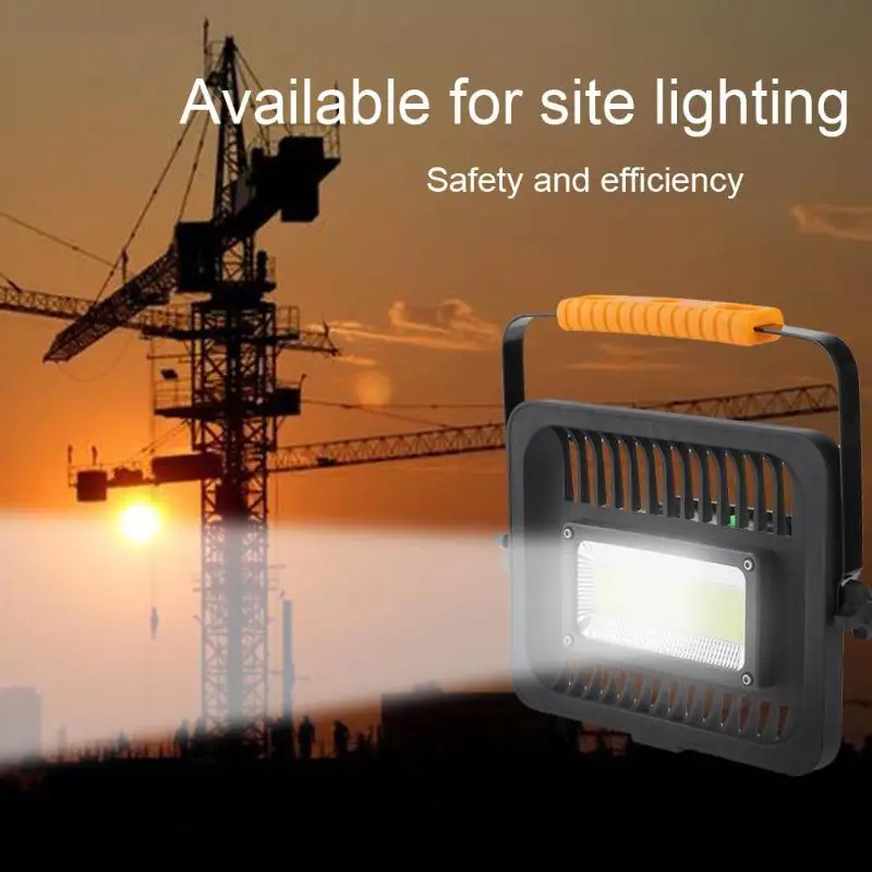 

50W Portable Rechargeable COB LED Work Light 1500LM Multifunctional Camping Lamp led outdoor flood light