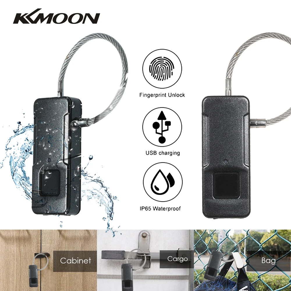

Bag Lock Mini Portable Fingerprint Lock Smart Intelligent Outdoor Bag Handbag Anti Theft Lock Waterproof Protection Recognition
