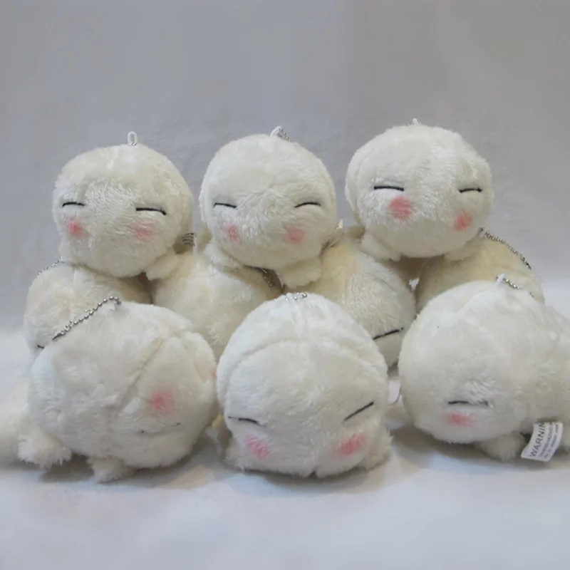 

1 pcs fashion cute Anime Fukigen na Mononokean Ashiya Hanae Mojya Youkai White Mini Plush Toys Dolls with
