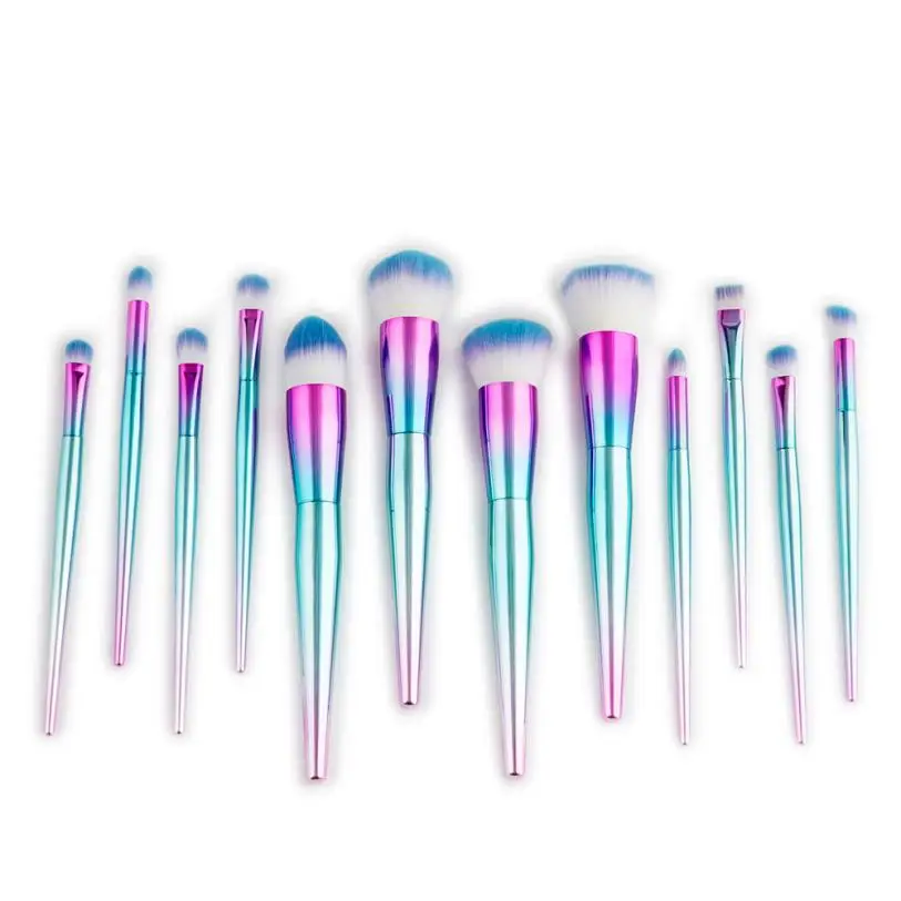 

12Pcs Makeup Brush Real wool Multicolor Lip Foundation Eyeshadow Eyeliner Set Brushes For Make Up Cosmetic Brushes Nov 27