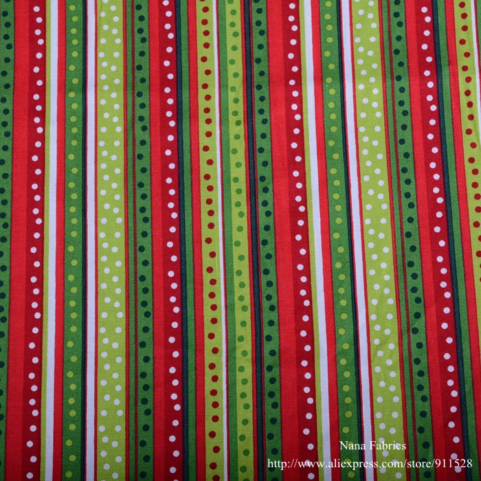 red green polka dots stripes printed 100 cotton christmas red and green stripes