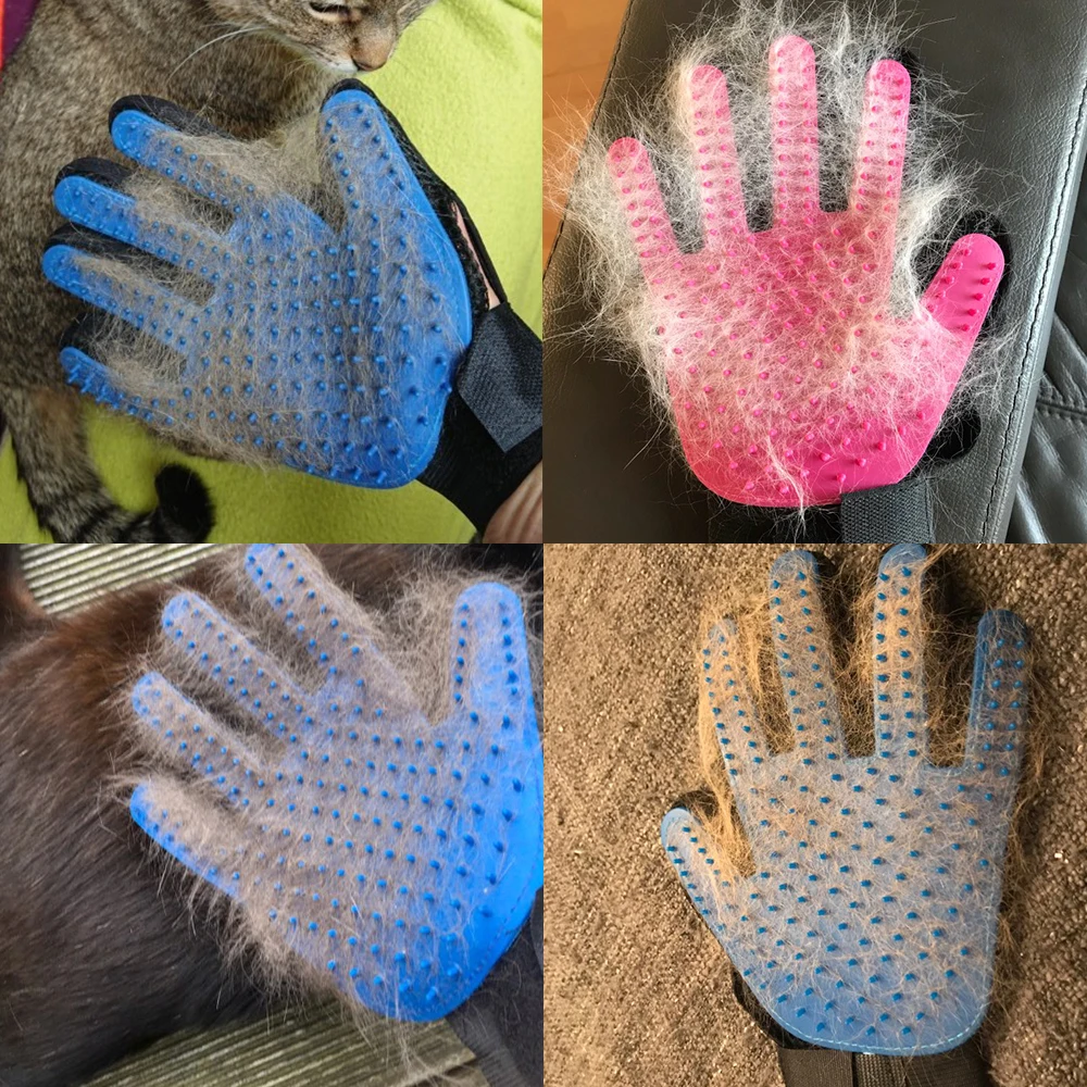 Силиконовая щетка для питомца, перчатка для чистки, нежная эффективная перчатка для ухода за домашними животными, собачья ванна, товары для чистки кошек, перчатка для удаления шерсти домашних животных