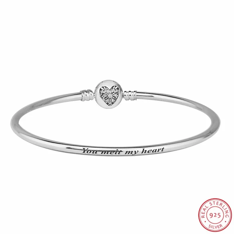 Женский браслет из серебра 925 пробы с вырезами в форме сердца|bangles for women|bangle 925bangles
