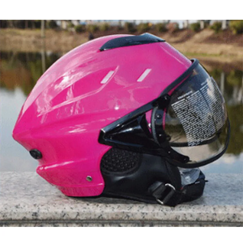 fashion rose red ZEUS 125B open face electric motorcycle helmet women