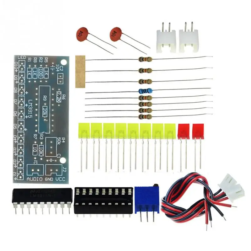 Электронные индикаторы уровня. Индикатор уровня звука lm3915 diy kit. lm3915 10 светодиодный анализатор звукового спектра. индикаторы для электроники. audio indicator.