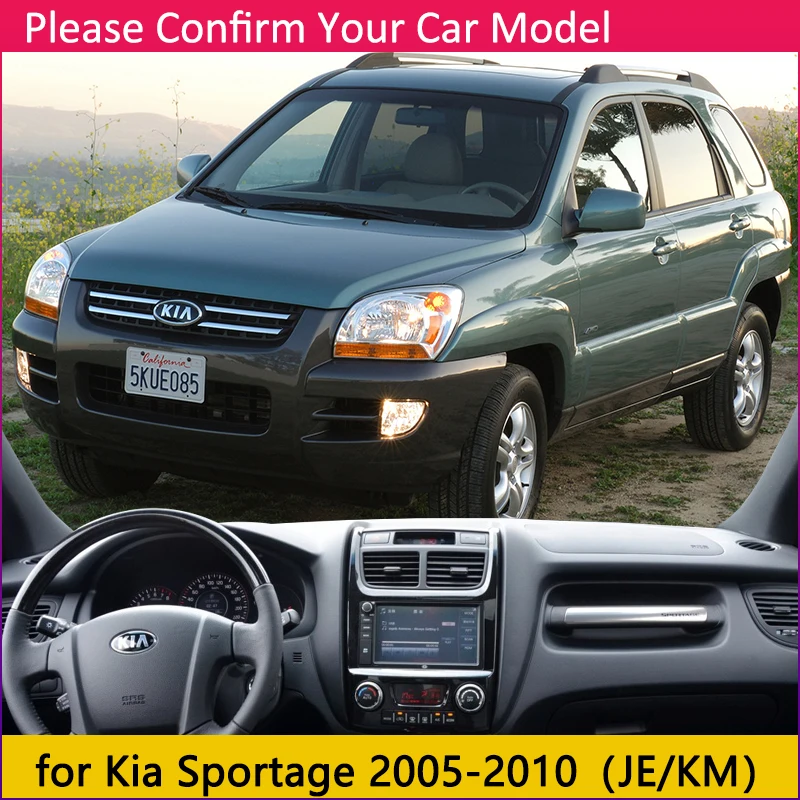 Для Kia Sportage 2005 2006 2007 2008 2009 2010 JE км Противоскользящий коврик, коврик на приборную панель Зонт коврик для панели автомобильные аксессуары R