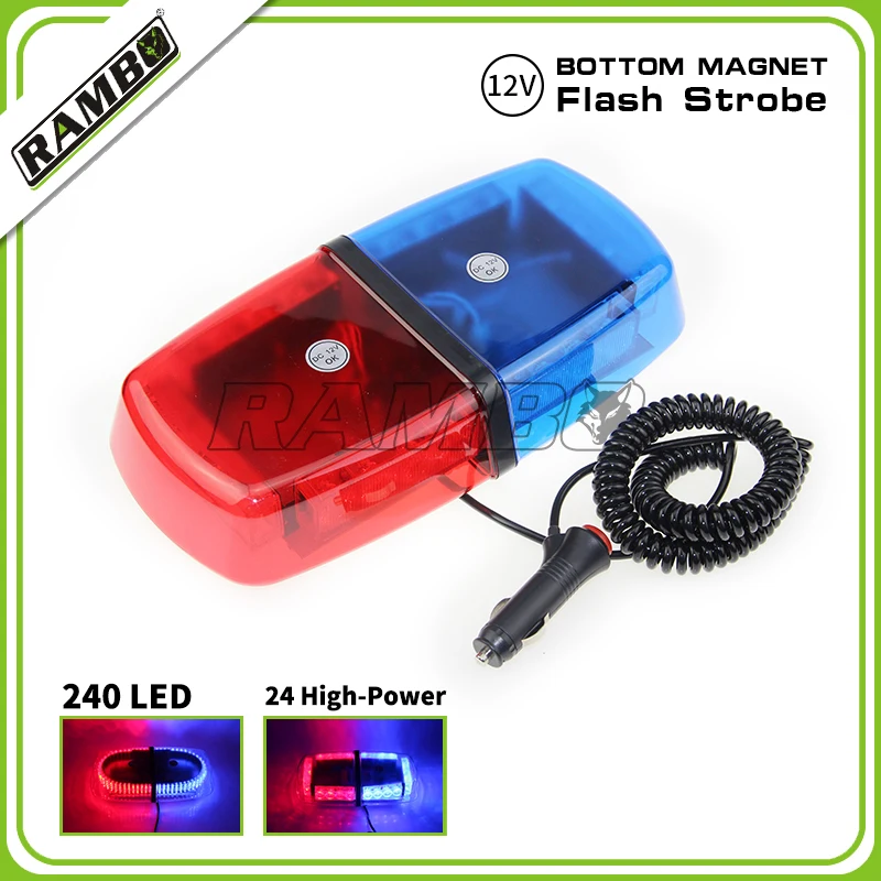 240 LED ROOF FLASHING STROBE EMERGENCY LIGHT WARMING ROOF TOP LAMP Red