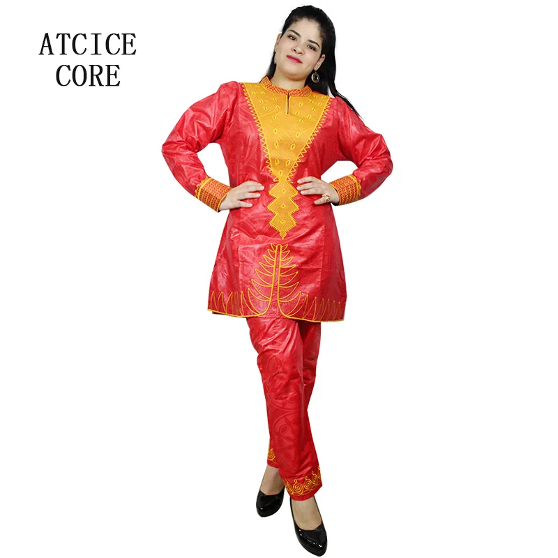 

african dresses for woman bazin riche embroidery design long dress LC044