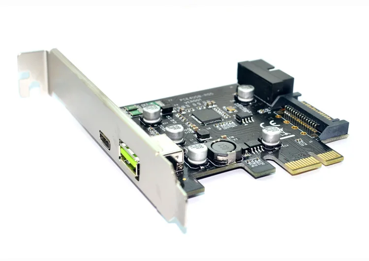 XT-XINTE PCI-e на USB3.1 Тип-C карты расширения PCIe USB 2.4A Быстрая зарядка + 19PIN спереди