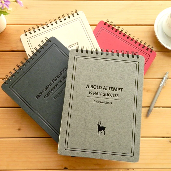 

B5/16K simple notepad inverted coil retro notebook
