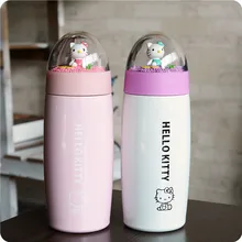 400 ml Creativo Lindo gato micro paisaje estudiantes de aislamiento a prueba de fugas de vacío de acero inoxidable portátil de Agua bottl