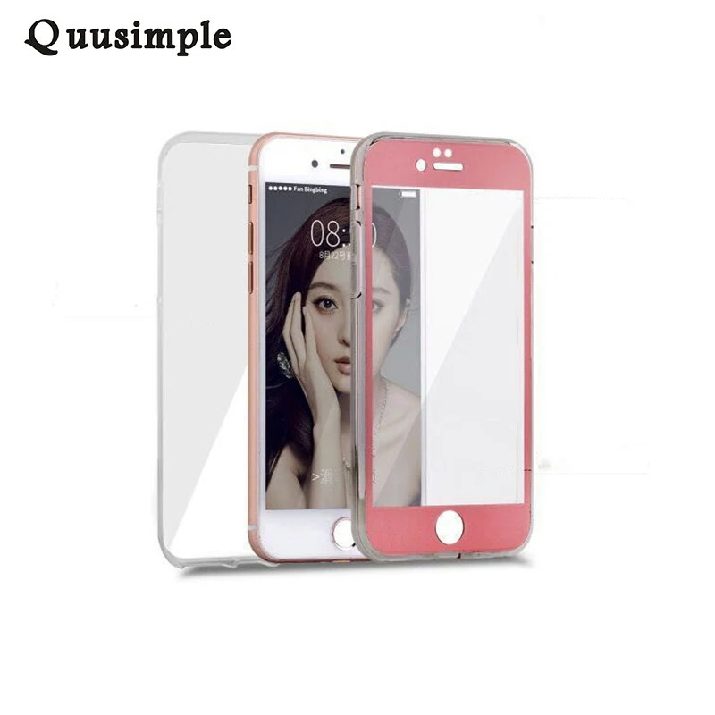 Quusimple прозрачный полная защита чехол для iPhone 8/7 плюс ультра тонкий мягкий