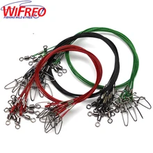 Wifreo 25 шт. 50 см 150LB Fly рыболовное грузило линия лидер скрученный ассортимент рукав Вертлюги Из Нержавеющей Стали Вертлюги