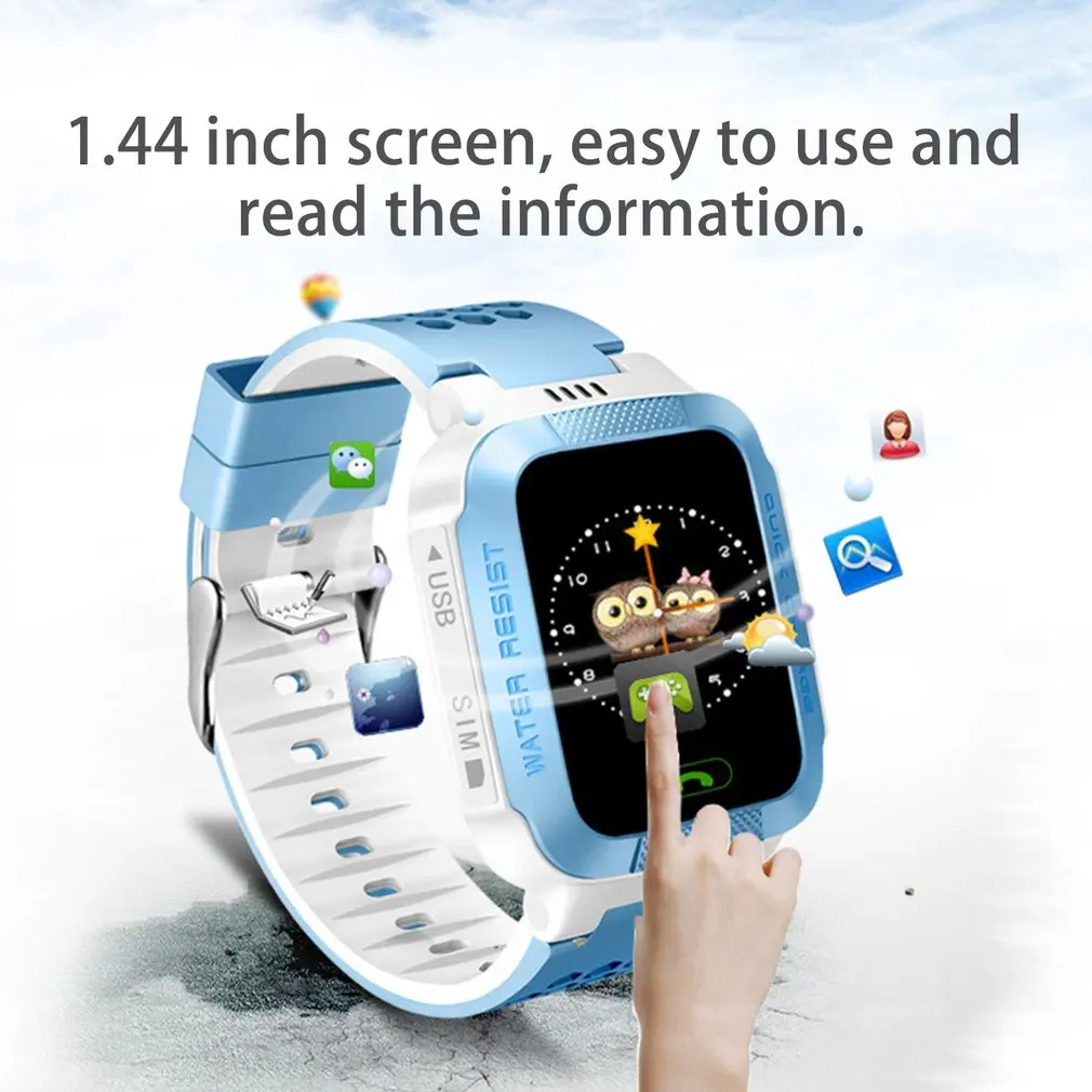 

Y21S 1.4 Inch Colorful Screen Smart Wrist Watch Phone Anti-lost Children GPRS Tracker SOS Call Camera Flashlight For Android