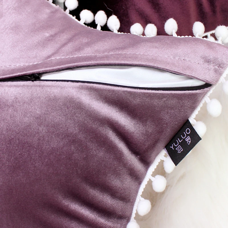 Специальные рекомендации подушки Almofada леденцовые фиолетовые итальянские бархатные роскошные модели украшения для комнаты подушки для принцессы Милые края