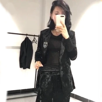 

Women's suit female 2019 spring and autumn new style fashion high street harem pants women's two / piece suit