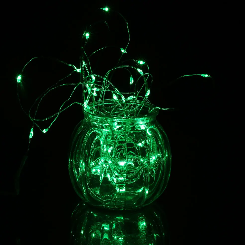 

1pc Green 3Ms 30 LED String Light 3AA Battery Box With 8 Function Remote Control