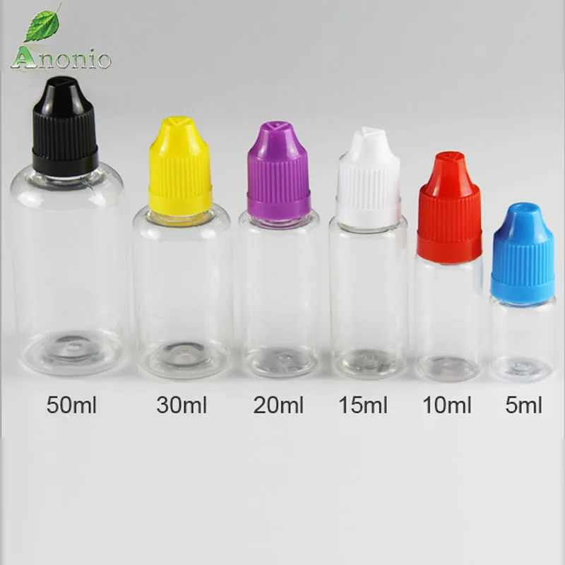 E juice E liquid E cig Plastic Dropper Bottle 5ml 10ml 15ml 20ml 30ml