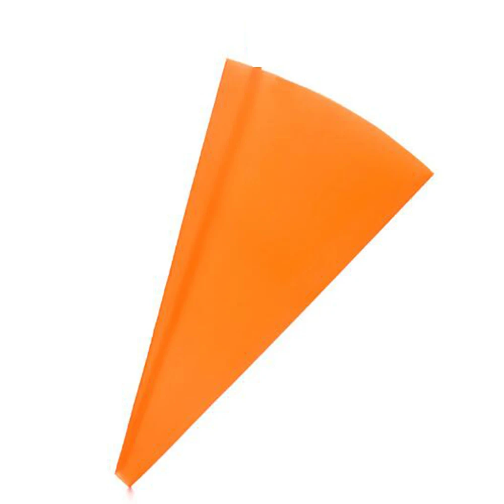 

2 Sizes Orange Reusable Confectionery Silicone Icing Piping Cream Pastry Bag squeeze Nozzle Cake Decorating Tools