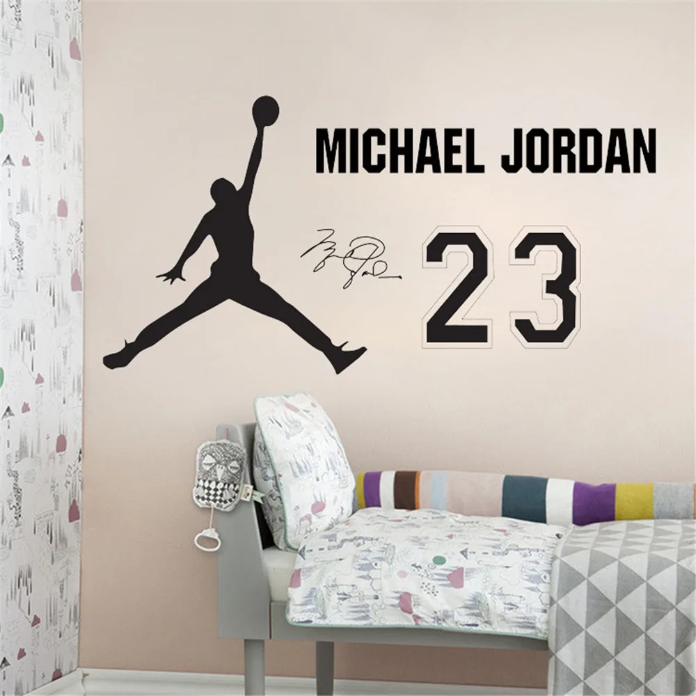 NBA Star décoration de la maison vinyle joueur de basket ball Michael Jordan Sticker mural