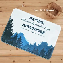 Половик домашний декор с изображением кролика, леса, медведя, Нескользящие кухонные ковры для гостиной, детские напольные ковры