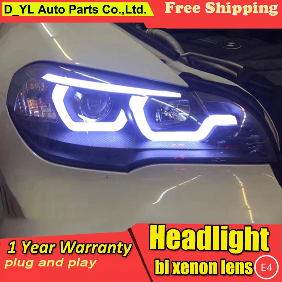 

Car Styling Case For BMW X5 E70 LED Headlight 2007-2011 Year X5 LED Headlights Head Lamp Front Lamp Bi-xenon Lens