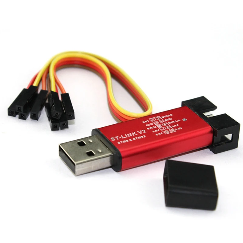 

1PCS ST LINK Stlink ST-Link V2 Mini STM8 STM32 Simulator Download Programmer Programming With Cover and Cables